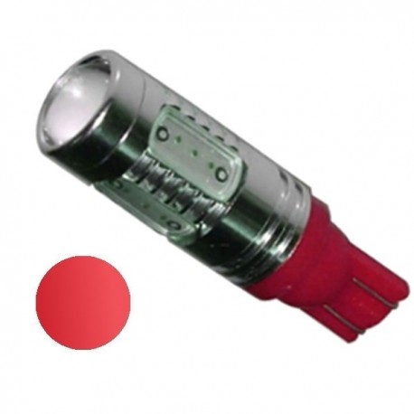 Żarówka LED R10 5x COB 12V czerwona